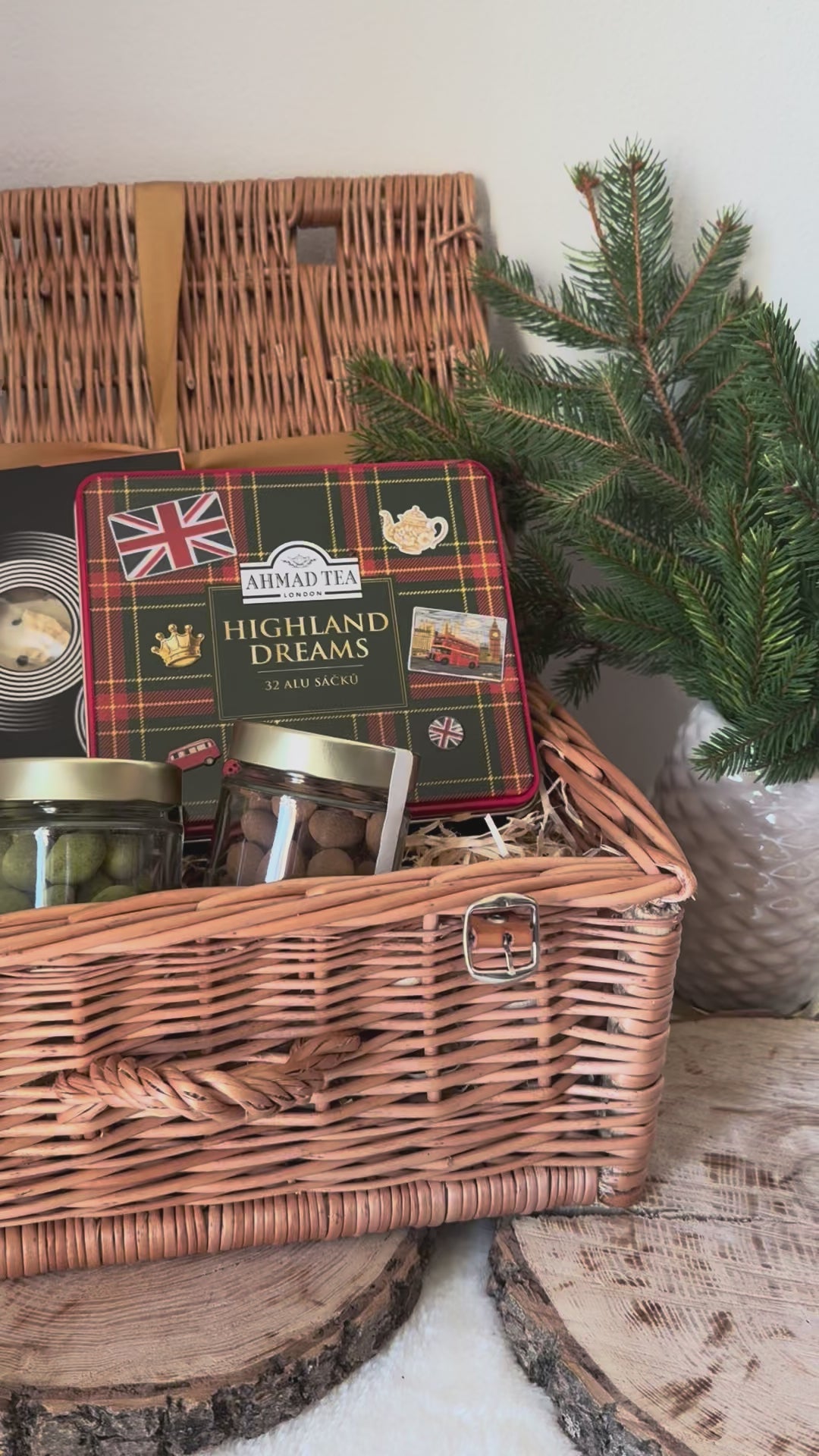 Geschenkkorb M - Tee und Schokolade